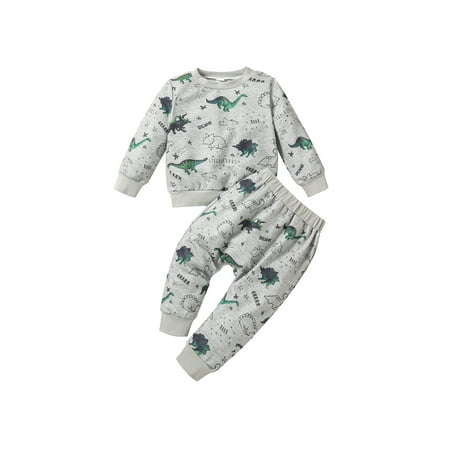 Seyurigaoka 2Pcs Newborn Girl/Boy Set Floral / Dinosaur Print Long Sleeve Pullover Shirt Trousers
Seyurigaoka 2Pcs Newborn Girl/Boy Set Floral / Dinosaur Print Long Sleeve Pullover Shirt Trousers