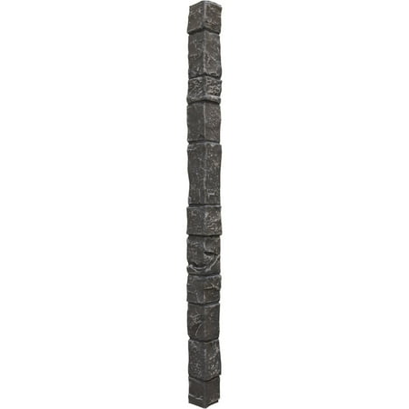 Ekena Millwork 3 W x 3 D x 48 H Universal Outside Corner for StoneWall Faux Stone Siding Panels Dark River