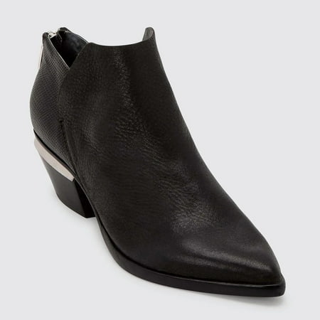 Dellytop Womens Pointed Toe Cut Out Back Zipper Ankle Boots