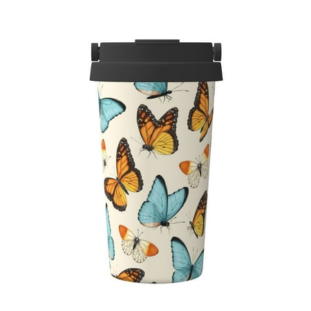Goofa Butterflies for Insulated Travel Coffee Mug Spill Proof Leak Proof 16 OZCoffee Tumbler Reusable Coffee Cups with Lids Thermos for Hot and Cold Drink
Goofa Butterflies for Insulated Travel Coffee Mug Spill Proof Leak Proof 16 OZCoffee Tumbler Reusable Coffee Cups with Lids Thermos for Hot and Cold Drink