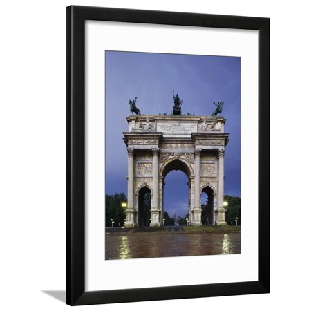 Arch of Peace, 1807-1838, Architect Luigi Cagnola (1762-1833), Simplon Park, Milan, Lombardy, Italy Framed Print Wall Art