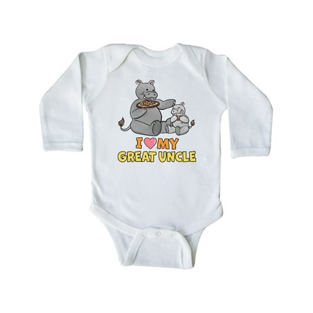 Inktastic I Love My Great Uncle Hippos Gift Baby Boy or Baby Girl Long Sleeve Bodysuit
Inktastic I Love My Great Uncle Hippos Gift Baby Boy or Baby Girl Long Sleeve Bodysuit