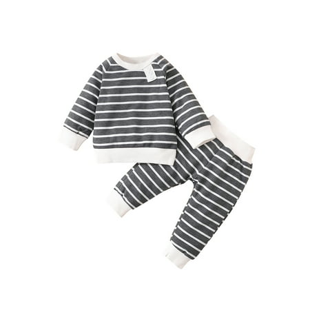 jaweiwi Infant Baby 2Pcs Fall Clothes Set for Girls Boys Long Sleeve Button Front Striped Print Tops + Pants 3-24M
jaweiwi Infant Baby 2Pcs Fall Clothes Set for Girls Boys Long Sleeve Button Front Striped Print Tops + Pants 3-24M