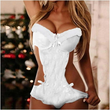 Christmas decorations Stocking stuffers White Christmas Women Plush Bowknot Christmas Lingerie Sets Temptation Babydoll Underpants Underwear Jumpsuit Bodysuit Sleepwear
Christmas decorations Stocking stuffers White Christmas Women Plush Bowknot Christmas Lingerie Sets Temptation Babydoll Underpants Underwear Jumpsuit Bodysuit Sleepwear