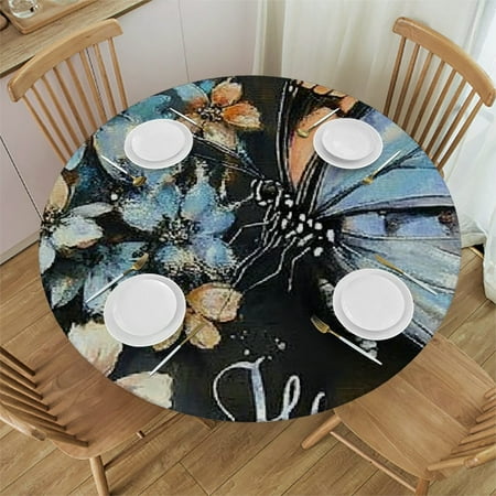 Palnkart Round Tablecloth Stain-Resistant and Washable for Indoor and Outdoor Use - Ideal for Restaurants Weddings Parties Various Sizes Available 54 -58 
Palnkart Round Tablecloth Stain-Resistant and Washable for Indoor and Outdoor Use - Ideal for Restaurants Weddings Parties Various Sizes Available 54 -58