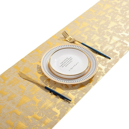JUNTEX Christmas Long Rectangle Table Runner Shiny Metallic Letters Snowflake Tree Printed Tablecloth for Xmas Party Decoration
JUNTEX Christmas Long Rectangle Table Runner Shiny Metallic Letters Snowflake Tree Printed Tablecloth for Xmas Party Decoration