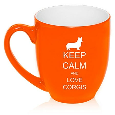 16 oz Large Bistro Mug Ceramic Coffee Tea Glass Cup Keep Calm and Love Corgis (Orange)
16 oz Large Bistro Mug Ceramic Coffee Tea Glass Cup Keep Calm and Love Corgis (Orange)