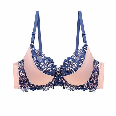 DroolingDog Womens Bras Gathered Soft Non-Removable Bra Pads Lace Sexy Double-Breasted Blue Lingerie
DroolingDog Womens Bras Gathered Soft Non-Removable Bra Pads Lace Sexy Double-Breasted Blue Lingerie