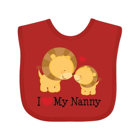 Inktastic I Love My Nanny Gift Baby Boy or Baby Girl Bib
