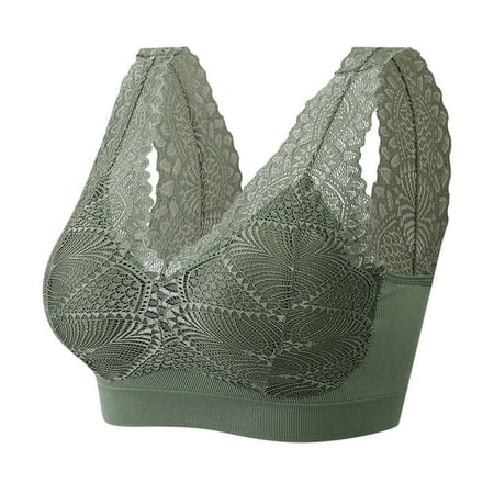 BUIgtTklOP Women Bras Plus Size Ladies Wireless Neck Floral Lace Lift-Up Bralette Bra Deep V Removable Pads Green One Size
BUIgtTklOP Women Bras Plus Size Ladies Wireless Neck Floral Lace Lift-Up Bralette Bra Deep V Removable Pads Green One Size