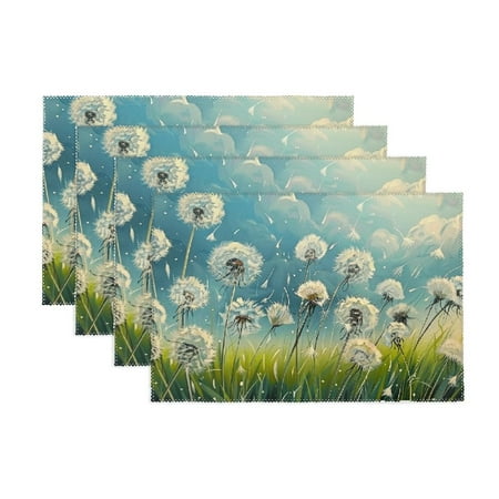 Creowell Dandelions Placemats for Kitchen Dining Set of 4 Decoration and Party Accessory 11.8*17.7in
Creowell Dandelions Placemats for Kitchen Dining Set of 4 Decoration and Party Accessory 11.8*17.7in