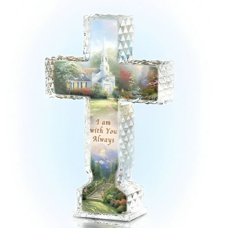 

The Bradford Exchange Glory Inspirations Of Hope Cross Crystalline Religious Sculpture Collection Issue #4 by Thomas Kinkade 6.5-Inches