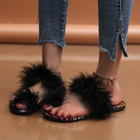 Women S Slippers Women S Fashion Summer Flip Flops Color Blocking Flat Furry Sandals And Slippers Shoes For Women Furry Black 37
Women S Slippers Women S Fashion Summer Flip Flops Color Blocking Flat Furry Sandals And Slippers Shoes For Women Furry Black 37