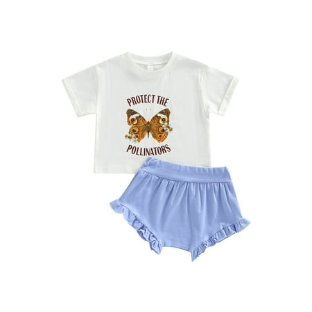 TheFound Newborn Baby Girls Clothes Short Sleeve Butterfly Tee Shirt Top Ruffle Short Pants Infant Outfits
TheFound Newborn Baby Girls Clothes Short Sleeve Butterfly Tee Shirt Top Ruffle Short Pants Infant Outfits