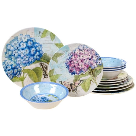 Hydrangea Garden 12 pc Dinnerware Set