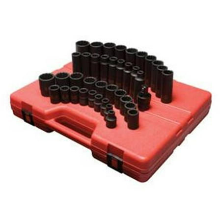 39Pc .5 Inch Dr Metric Master Impact Socket Set