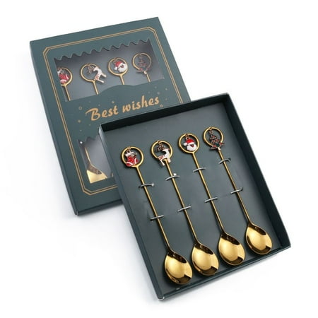 GHOONEY 4pcs Christmas Coffee Spoons Set Tea Spoon Coffee Spoon with Christmas Pendants
GHOONEY 4pcs Christmas Coffee Spoons Set Tea Spoon Coffee Spoon with Christmas Pendants