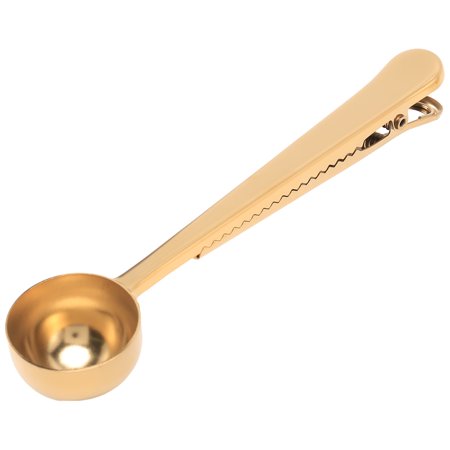 Geieold Gold Stainless Steel Coffee Scoop with Bag Seal for Coffee Milk Powder Tea Oatmeal (2 Pack)
Geieold Gold Stainless Steel Coffee Scoop with Bag Seal for Coffee Milk Powder Tea Oatmeal (2 Pack)