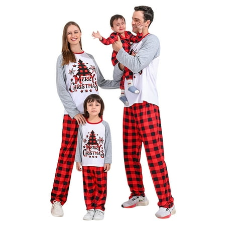 wsevypo Matching Family Pajamas Sets Christmas PJ s Christmas Tree Print Top and Plaid Pants Jammies Sleepwear
wsevypo Matching Family Pajamas Sets Christmas PJ s Christmas Tree Print Top and Plaid Pants Jammies Sleepwear