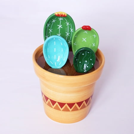 1 set Ceramic Cactus Measuring Spoons Set Cute Ceramic Measuring Spoons and Cups with Holder for Milk Powder Sugar Salt Kitchen Home Ornaments
1 set Ceramic Cactus Measuring Spoons Set Cute Ceramic Measuring Spoons and Cups with Holder for Milk Powder Sugar Salt Kitchen Home Ornaments