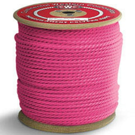 CWC 3-Strand Polypropylene Rope - 1/4 x 600 ft. Magenta