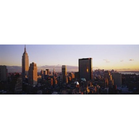 Buildings in a city Manhattan New York City New York State USA Canvas Art - Panoramic Images (36 x 13)