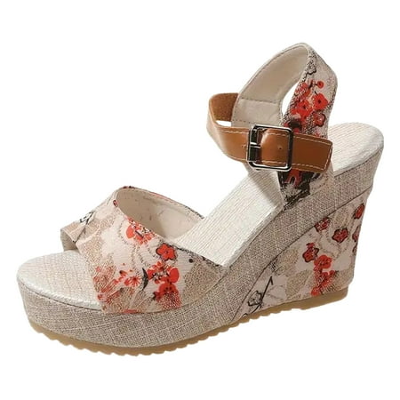 WNVMWI Sandals Women Platform & Wedge Sandals Summer Walking Sandals for Travel Red Shoes Slippers Flip Flops Summer Printed Bow Cloth Belt Buckle Thick Bottom Large Size Slope Heel Sandal S Size 42
WNVMWI Sandals Women Platform & Wedge Sandals Summer Walking Sandals for Travel Red Shoes Slippers Flip Flops Summer Printed Bow Cloth Belt Buckle Thick Bottom Large Size Slope Heel Sandal S Size 42