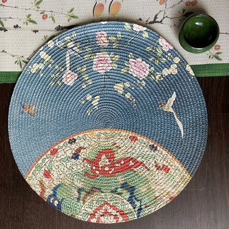 QWZNDZG Chinese style table mat creative placemat Chinese printing waterproof and oil-proof dinner plate mat round placemat spot
QWZNDZG Chinese style table mat creative placemat Chinese printing waterproof and oil-proof dinner plate mat round placemat spot