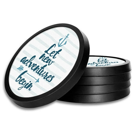 Silicone Non-Slip Drink Coasters with Removable Printed Absorbent Felt Pad - Set of 4 - New Adventures
Silicone Non-Slip Drink Coasters with Removable Printed Absorbent Felt Pad - Set of 4 - New Adventures