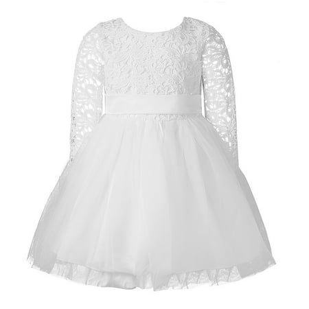 TiaoBug Toddler Baby Girls Long Sleeves Winthe Princess Tutu Dress 3-24 Months