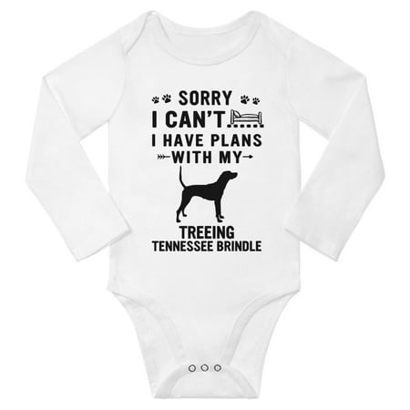Sorry I Can t I Have Plans With My Treeing Tennessee Brindle Baby Long Sleeve Jumpsuits (White 3-6 Months)
Sorry I Can t I Have Plans With My Treeing Tennessee Brindle Baby Long Sleeve Jumpsuits (White 3-6 Months)