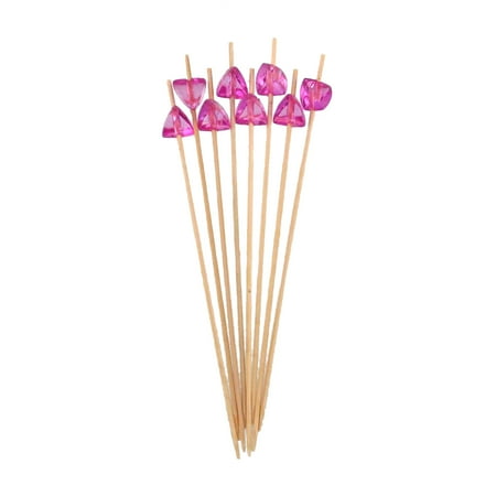 BambooMN Brand - Decorative Acrylic Gem End Bamboo Picks 5.9 (15cm) - 100pcs Purple
BambooMN Brand - Decorative Acrylic Gem End Bamboo Picks 5.9 (15cm) - 100pcs Purple