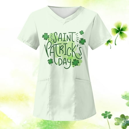 Funicet Savings Clearance 2023! Plus Size Tops St Patricks Day Shirt for Women Scrubs Top Women s Working Uniform Nursing Uniform With Two Pockets Short Sleeve V-neck Summer Blouse
Funicet Savings Clearance 2023! Plus Size Tops St Patricks Day Shirt for Women Scrubs Top Women s Working Uniform Nursing Uniform With Two Pockets Short Sleeve V-neck Summer Blouse