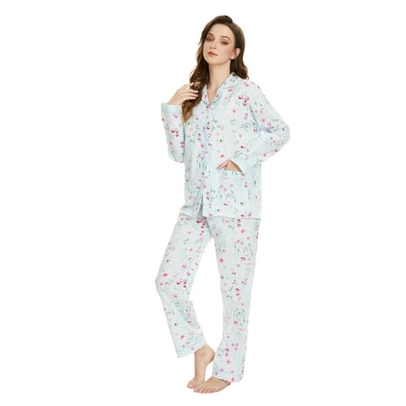 GLOBAL Womens 100% Cotton Notch Collar Pajama Set with Pockets 2-Piece Sizes S to 3XL
GLOBAL Womens 100% Cotton Notch Collar Pajama Set with Pockets 2-Piece Sizes S to 3XL