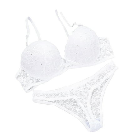HoWD Sexy Women Lace Rhinestone Underwear Set Push Up Bra Brassiere Thongs G-string
HoWD Sexy Women Lace Rhinestone Underwear Set Push Up Bra Brassiere Thongs G-string