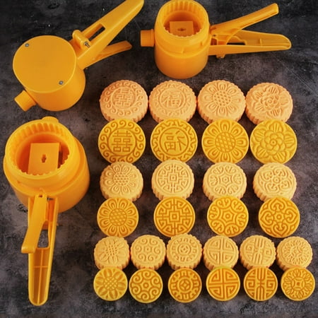 Yesbay 1 Set Moon Cake Mold Non-slip Good Grip Plastic Hand Press Moon Cake Maker for Autumn Festival
Yesbay 1 Set Moon Cake Mold Non-slip Good Grip Plastic Hand Press Moon Cake Maker for Autumn Festival