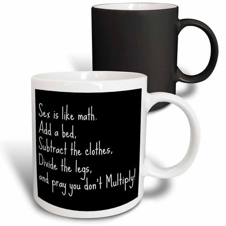 3dRose Sex is like math white letters on a black background - Magic Transforming Mug 11-ounce
3dRose Sex is like math white letters on a black background - Magic Transforming Mug 11-ounce