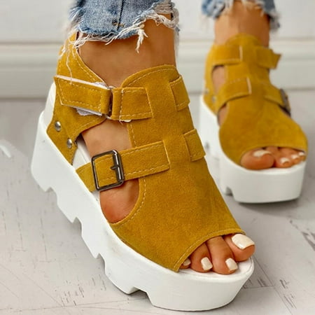 Wirdiell Summer New European And American Wedge Heel Velcr Fish Mouth Sandals Waterproof Thick Sole Women s Shoes
Wirdiell Summer New European And American Wedge Heel Velcr Fish Mouth Sandals Waterproof Thick Sole Women s Shoes