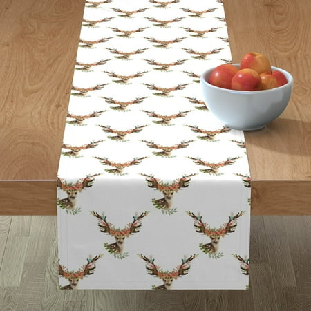 Cotton Sateen Table Runner 90 - Woodland Dreams Deer White Romantic Floral Buck Heads Flower Crown Boho Baby Little Girls Room Fawn Print Custom Table Linens by Spoonflower
Cotton Sateen Table Runner 90 - Woodland Dreams Deer White Romantic Floral Buck Heads Flower Crown Boho Baby Little Girls Room Fawn Print Custom Table Linens by Spoonflower