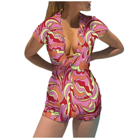 Women s Fashion Knitted Print Shorts Romper Button-Down V-Neck Jumpsuit Short Sleeve Bodysuit Pyjamas Woman s Silk Pajamas Short Sleeve Pajama Set for Women
Women s Fashion Knitted Print Shorts Romper Button-Down V-Neck Jumpsuit Short Sleeve Bodysuit Pyjamas Woman s Silk Pajamas Short Sleeve Pajama Set for Women