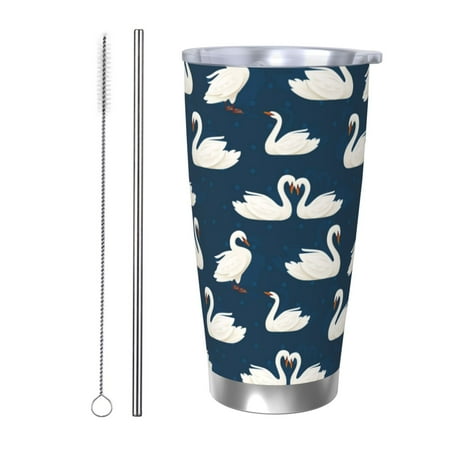 Qekee White Swam Print 20OZ Car Cup Stainless Steel Vacuum Insulated Tumbler Tumbler Cup With Lid And Straw Travel Coffee Mug-Straw Two-piece Set
Qekee White Swam Print 20OZ Car Cup Stainless Steel Vacuum Insulated Tumbler Tumbler Cup With Lid And Straw Travel Coffee Mug-Straw Two-piece Set