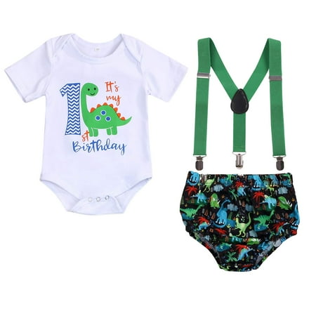 GRNSHTS Baby Boys 1st Birthday Cake Smash Outfit Short Sleeve Bodysuit Bloomers Adjustable Y Suspenders Clothes Set 12-18 Months
GRNSHTS Baby Boys 1st Birthday Cake Smash Outfit Short Sleeve Bodysuit Bloomers Adjustable Y Suspenders Clothes Set 12-18 Months
