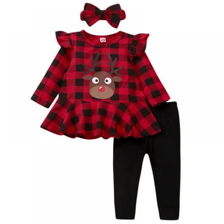Christmas Baby Girls Clothes/ Baby Clothes for Girls / Baby Bodysuit for Girls/ Girls Plaid Deer Printing Top Christmas Suit Pants with Headband Seted
Christmas Baby Girls Clothes/ Baby Clothes for Girls / Baby Bodysuit for Girls/ Girls Plaid Deer Printing Top Christmas Suit Pants with Headband Seted