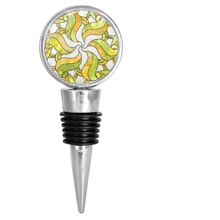 20 s Art Deco Style Flowers Pattern Wine Stopper