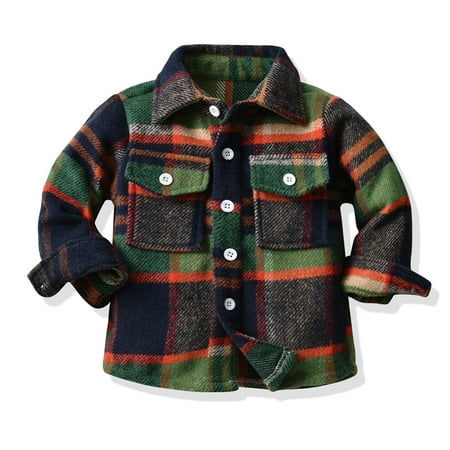 Toddler Boys Girls Shirt Coat Jacket Plaid Long Sleeve Kids Turn Down Collar Button Tops Outwear
Toddler Boys Girls Shirt Coat Jacket Plaid Long Sleeve Kids Turn Down Collar Button Tops Outwear