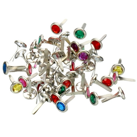 Uxcell 8.5 x 14 mm Brads for Paper Crafts 50 Pcs Metal Rhinestone Paper Fastener Assorted Colors
Uxcell 8.5 x 14 mm Brads for Paper Crafts 50 Pcs Metal Rhinestone Paper Fastener Assorted Colors