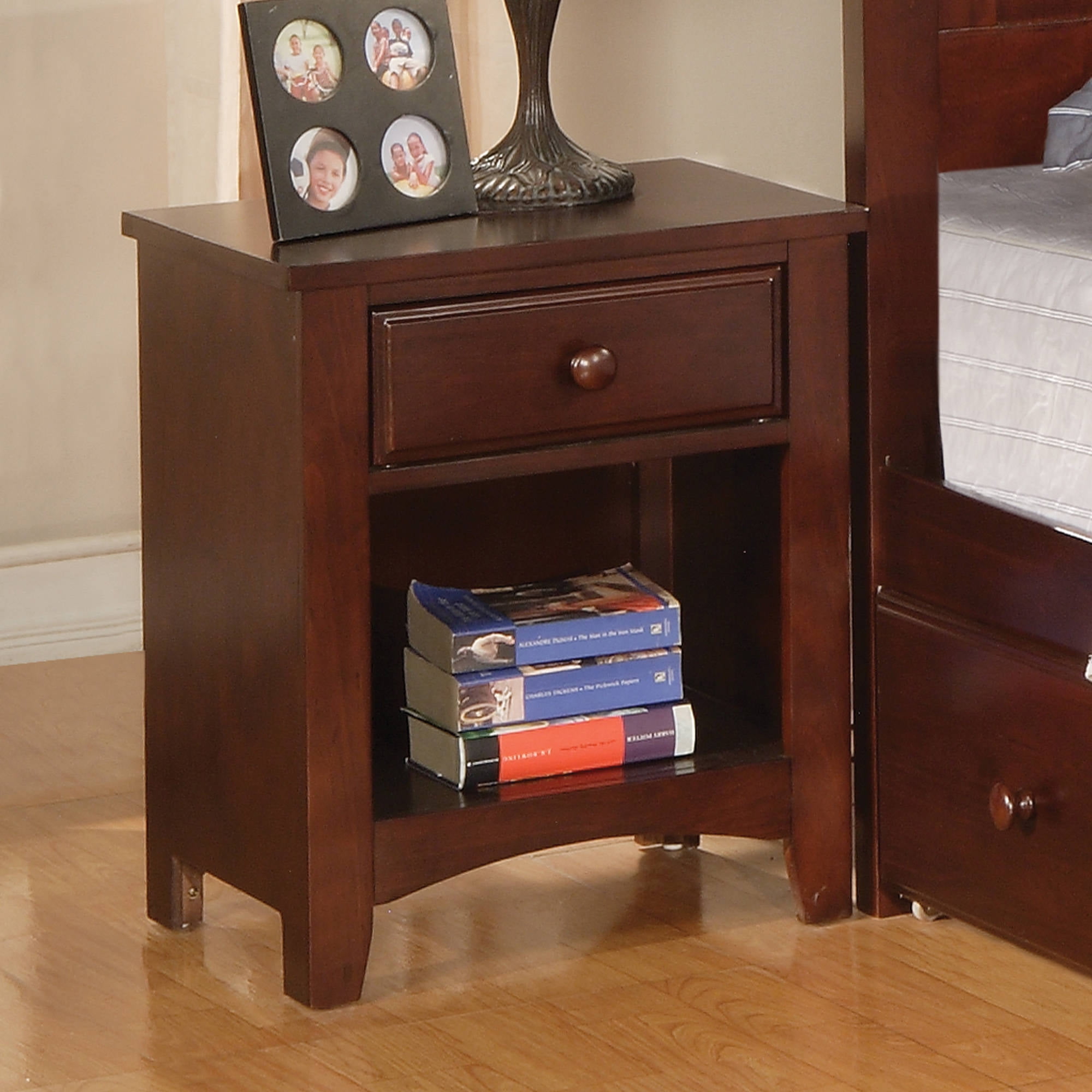 Laguna 2 Drawer Nightstand, Espresso
