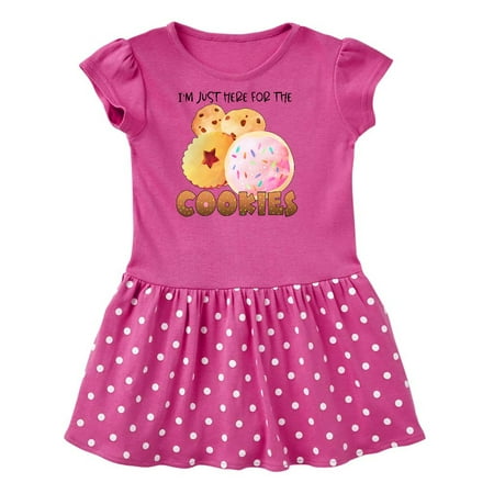 Inktastic I m Just Here for the Cookies Gift Toddler Girl Dress 
Inktastic I m Just Here for the Cookies Gift Toddler Girl Dress