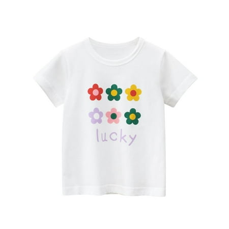 Godderr Toddler Girls Short Sleeve T-Shirt Flower Print Top Summer Crewneck Casual Short Sleeve for 1-7Y
Godderr Toddler Girls Short Sleeve T-Shirt Flower Print Top Summer Crewneck Casual Short Sleeve for 1-7Y