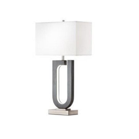 Horseshoe Table Lamp, Charcoal Gray